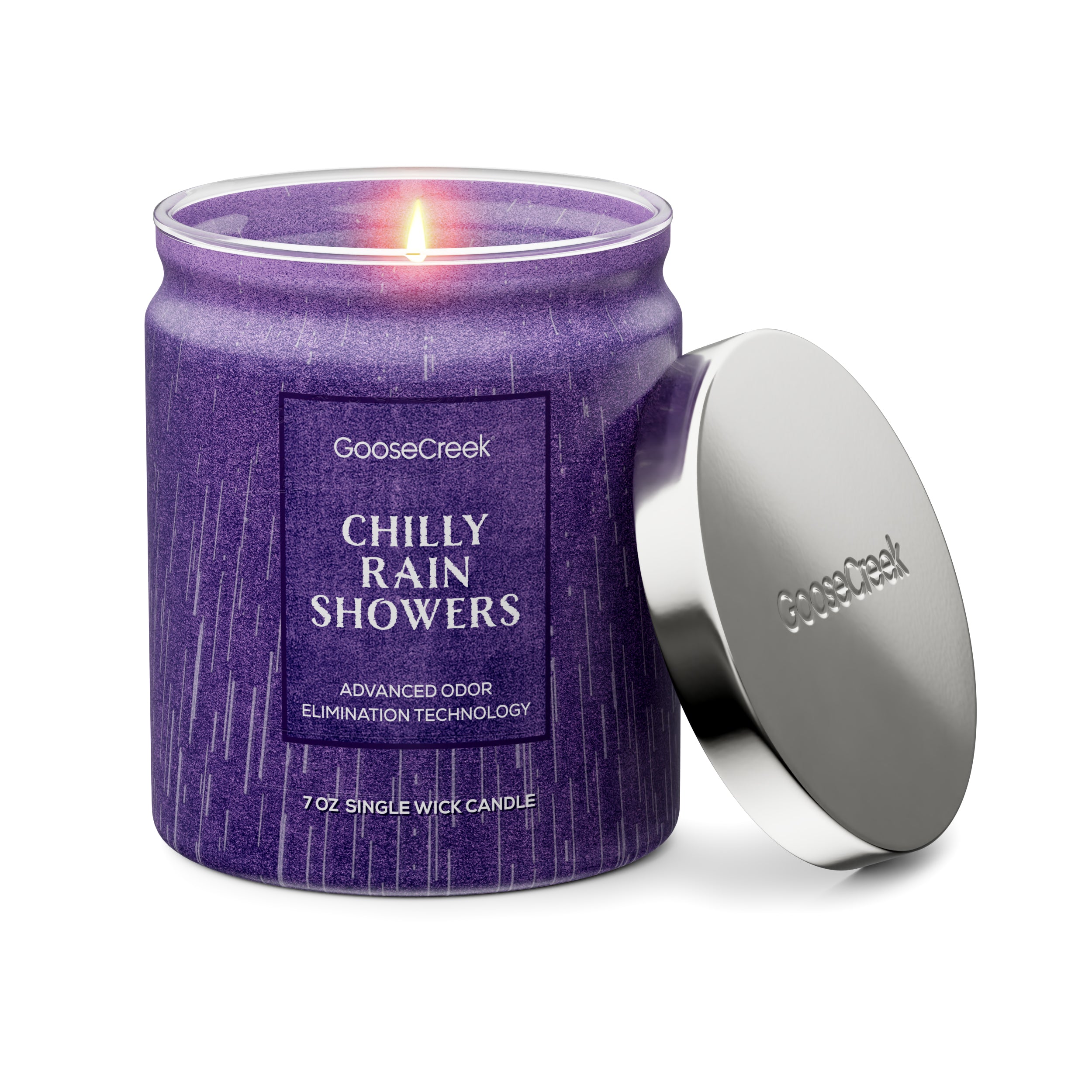 Chilly Rain Showers Odor Eliminating 7oz Single Wick Candle - Image 3