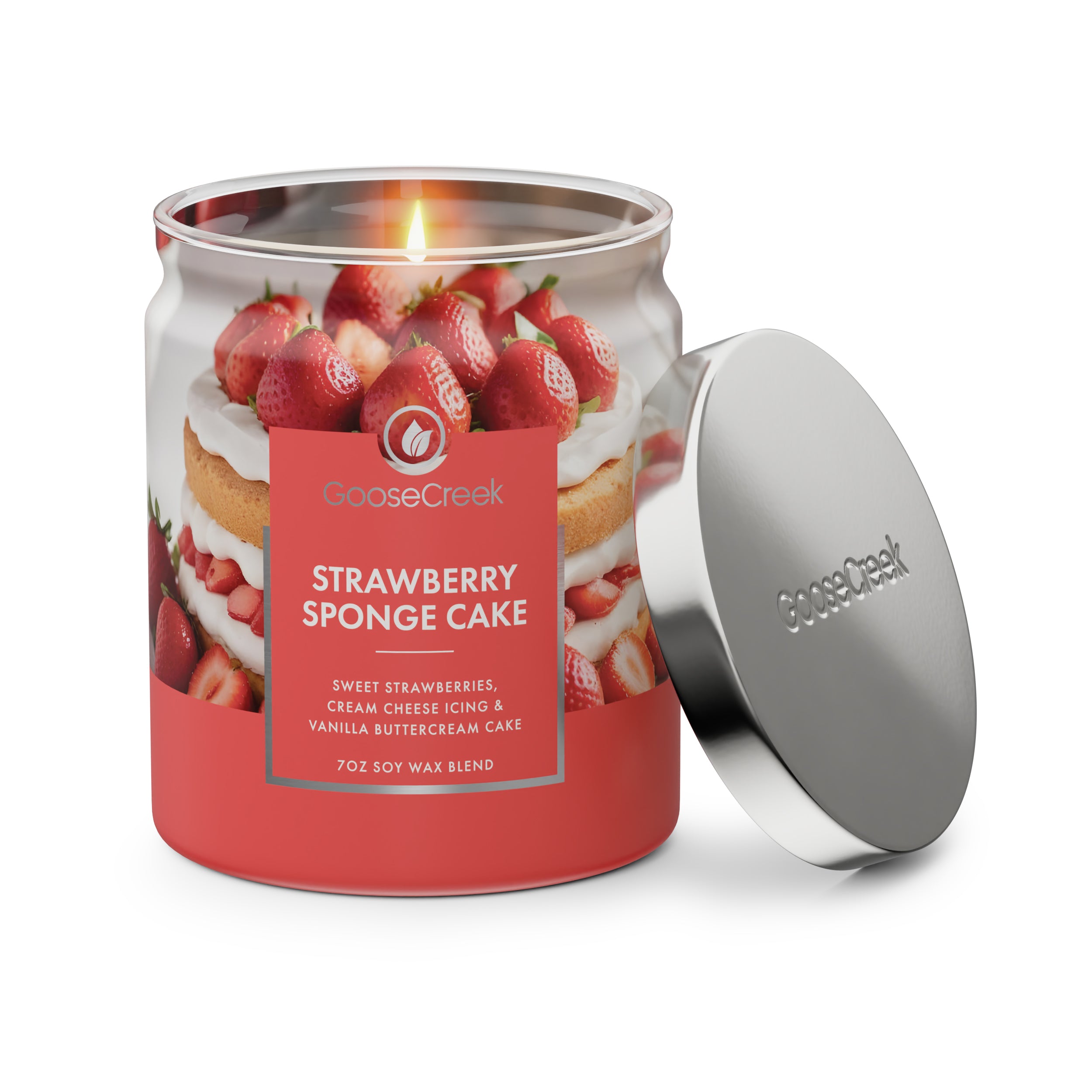 Strawberry Sponge Cake 7oz Single Wick Candle - Image 3